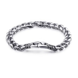 Modisches Hand-Holding-Blumen-Titan-Armband Für Männer