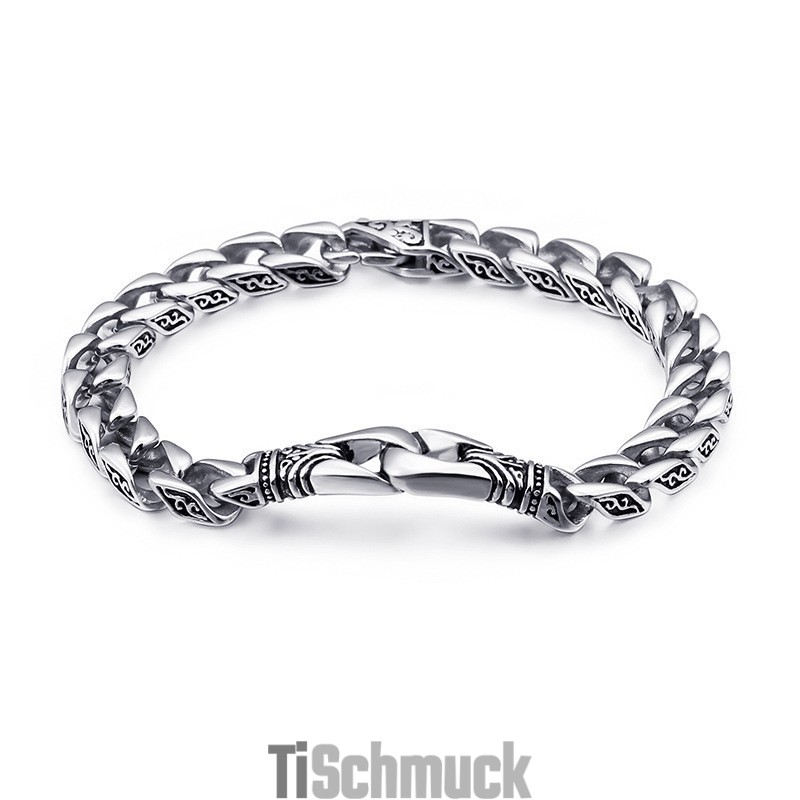 Modisches Hand-Holding-Blumen-Titan-Armband Für Männer Modisches Hand-Holding-Blumen-Titan-Armband Für Männer