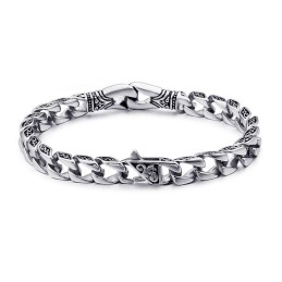 Modisches Hand-Holding-Blumen-Titan-Armband Für Männer