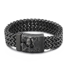 Hip-Hop-Totenkopf-Titanarmband Für Männer