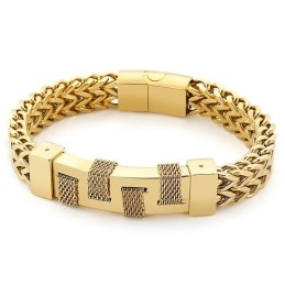 Fashion Street Curved Brand Woven Titanium Armband Für Männer