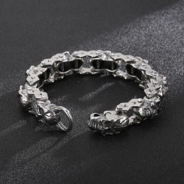 Mode Chic Floral Schädel Herren Titan Armband