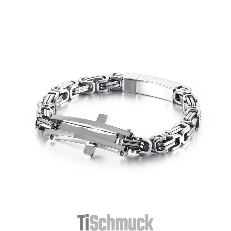 Cooles Cross Curved Brand Hip-Hop Titan Armband Für Männer Cooles Cross Curved Brand Hip-Hop Titan Armband Für Männer