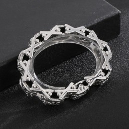 Cooles Florales X-Förmiges Hohles Titanarmband Für Männer