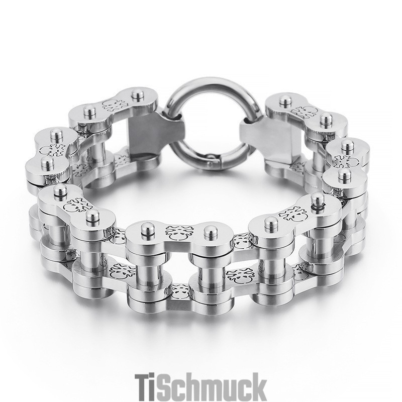 Fashion Rock Hip-Hop-Stil Piratenmuster Herren Titan Fahrradarmband