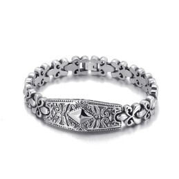 Fashion Flower Bay Marke Diamantförmiges Titanarmband Für Männer