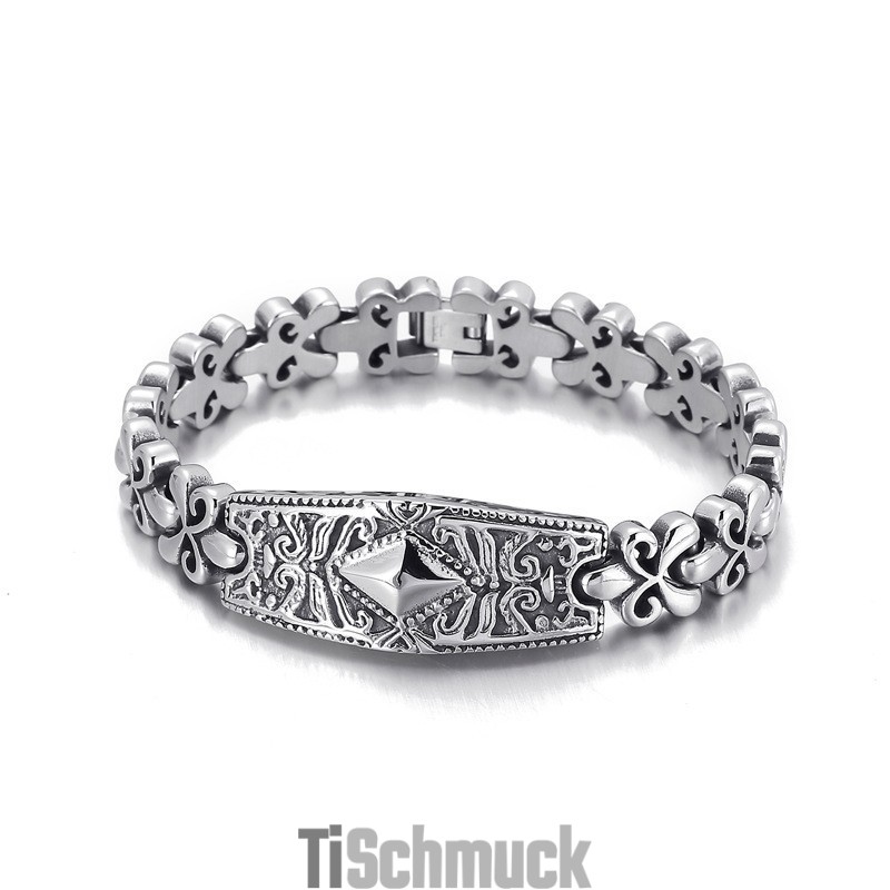 Fashion Flower Bay Marke Diamantförmiges Titanarmband Für Männer Fashion Flower Bay Marke Diamantförmiges Titanarmband Für Männer