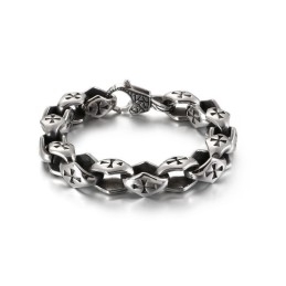 Cross Hollow Herren Titanarmband