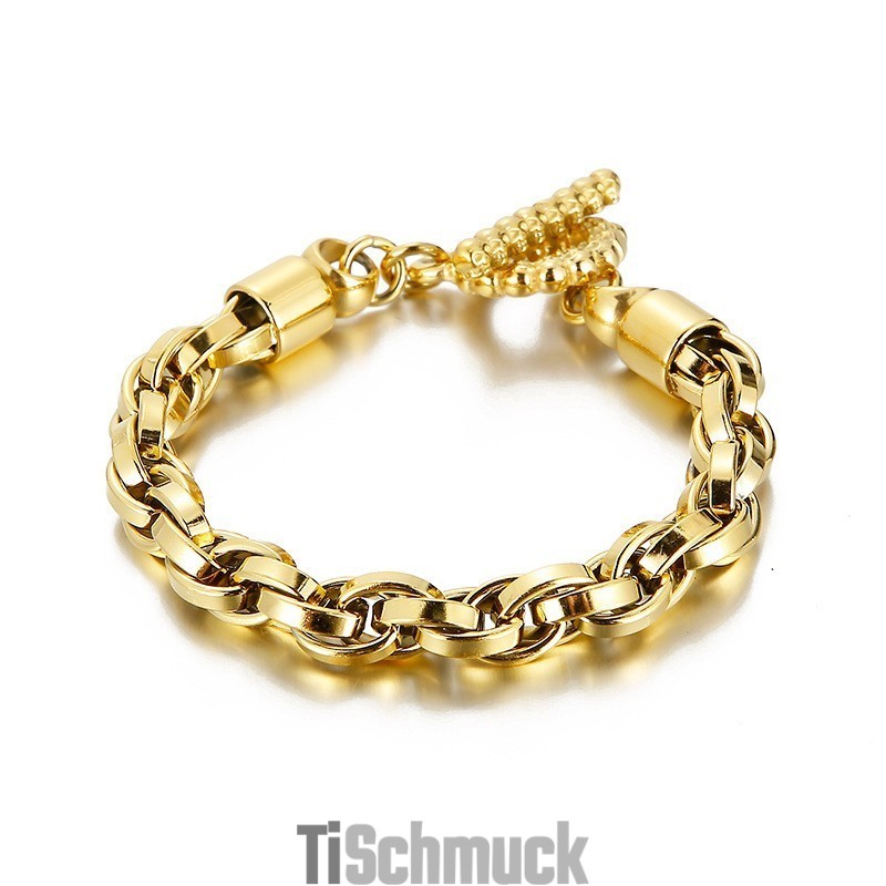 Cooles Modisches Titanarmband Mit Totenkopfverschluss Für Männer