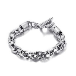 Cooles Modisches Titanarmband Mit Totenkopfverschluss Für Männer