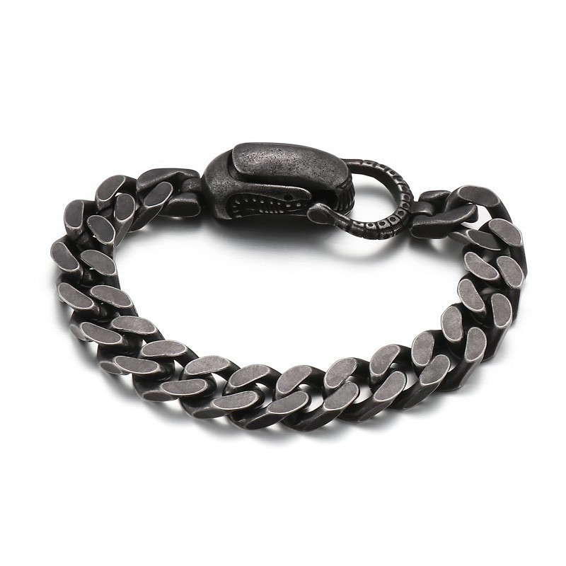 Schickes Kubanisches Titanarmband Für Männer