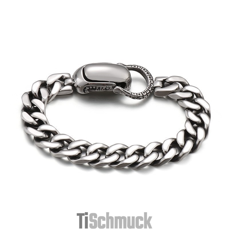 Schickes Kubanisches Titanarmband Für Männer