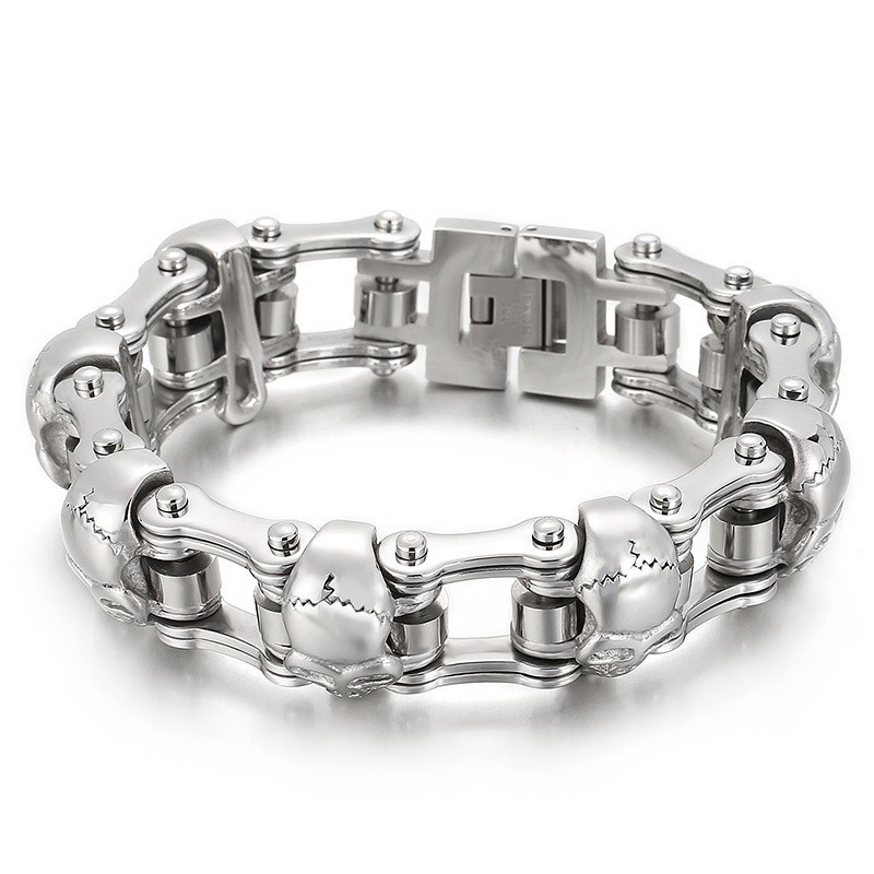 Beliebtes Cooles Totenkopf-Titanarmband Beliebtes Cooles Totenkopf-Titanarmband