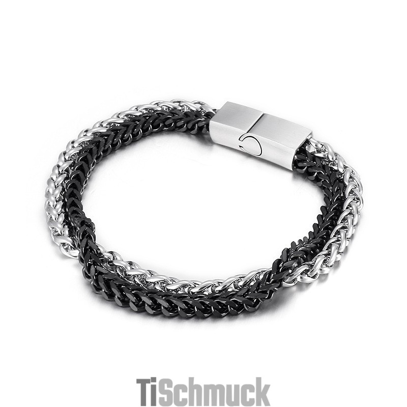 Modisches, Cooles, Schickes Herren-Doppelschicht-Titanarmband Modisches, Cooles, Schickes Herren-Doppelschicht-Titanarmband