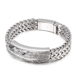 Herrenmode Hip-Hop Feder Titan Armband