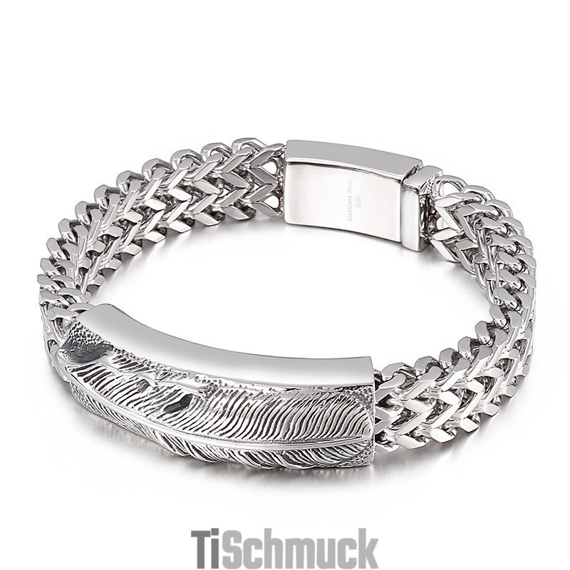 Herrenmode Hip-Hop Feder Titan Armband Herrenmode Hip-Hop Feder Titan Armband