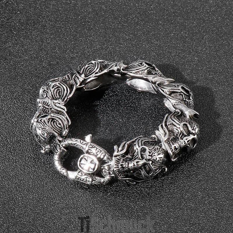 Cooles Totenkopf Herren Titan Armband Cooles Totenkopf Herren Titan Armband