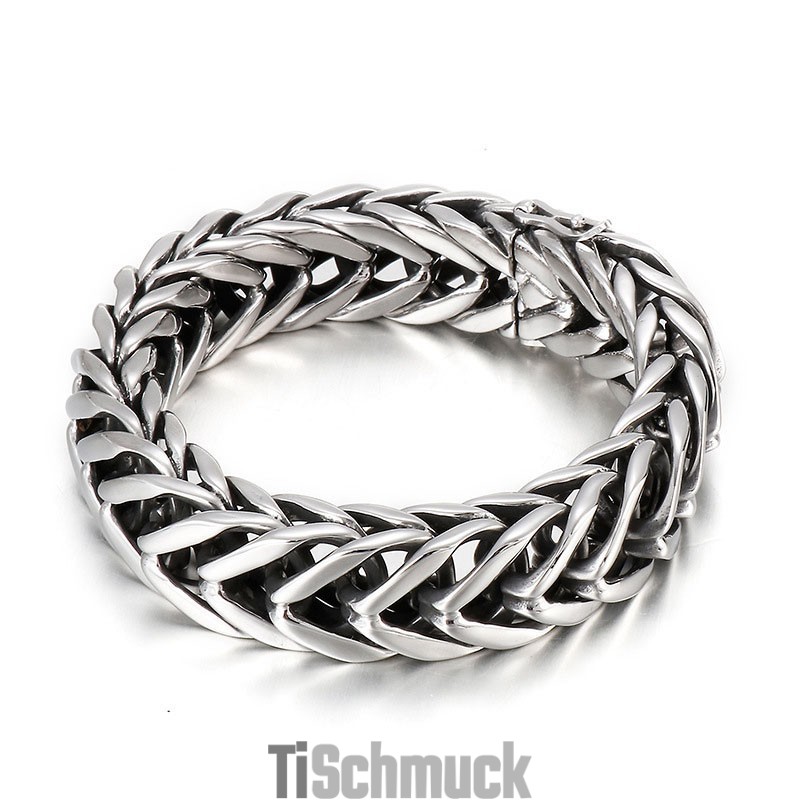 Cooles, Schickes, Einlagiges V-Förmiges Titanarmband Für Herren