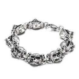 Beliebte Mode Schädel Kopf Ghost Head Herren Titan Armband