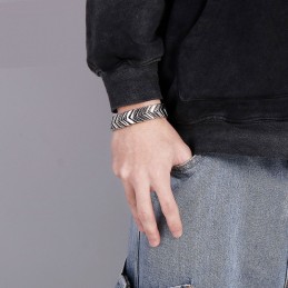 Cooles Herren-Chic-Stil Schlangenknochen Titan Armband Für Geschenke