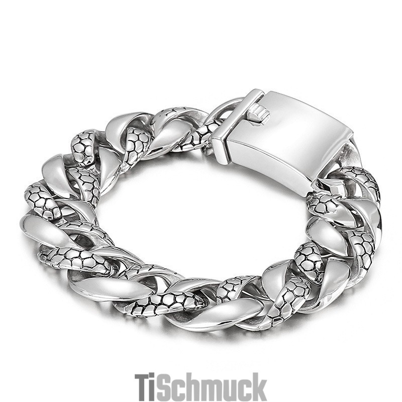 Beliebtes Titanarmband Mit Schlangenmuster Für Männer