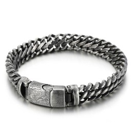 Cooles Einfaches Mesh-Titanium-Snap-Herrenarmband-Zubehör