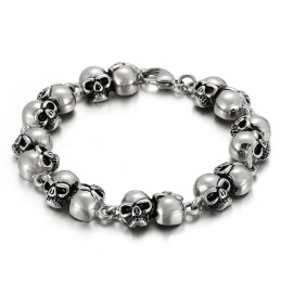 Modisches Titan-Totenkopf-Armband Für Herren
