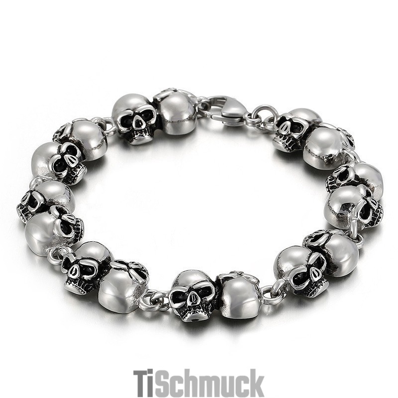 Modisches Titan-Totenkopf-Armband Für Herren Modisches Titan-Totenkopf-Armband Für Herren