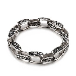 Gemustertes Titanarmband Hipster Herrenmode Accessoire