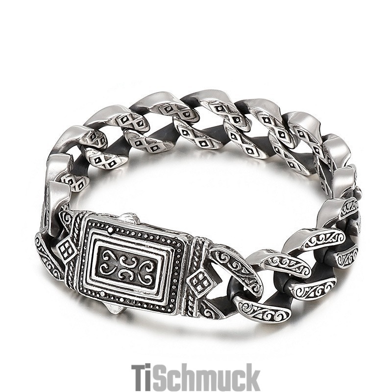 Schickes Herren-Armband Mit Casting-Charm Aus Titan Schickes Herren-Armband Mit Casting-Charm Aus Titan