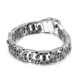 Schickes Herren-Armband Mit Casting-Charm Aus Titan