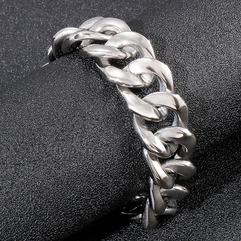 Coole Herren Hand Schmuck Mode Titan Glänzend Armbänder