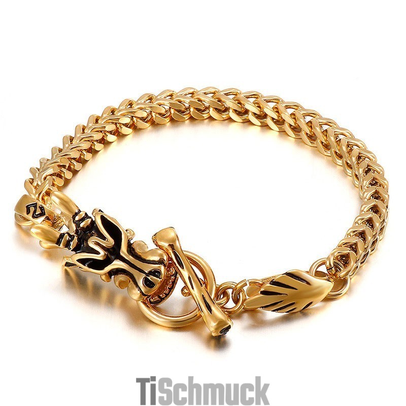 Fashion Street Titan-Armband Mit Drachenkopf