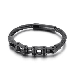 Schickes Titan-Biker-Kettenspleißarmband Für Männer Und Frauen