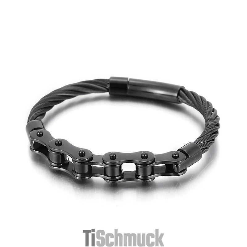 Schickes Titan-Biker-Kettenspleißarmband Für Männer Und Frauen Schickes Titan-Biker-Kettenspleißarmband Für Männer Und Frauen