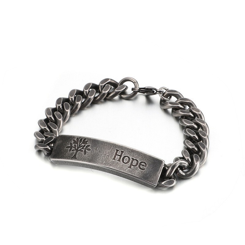 Modisches Herren-Armband Aus Titan Mit Lebensbaum