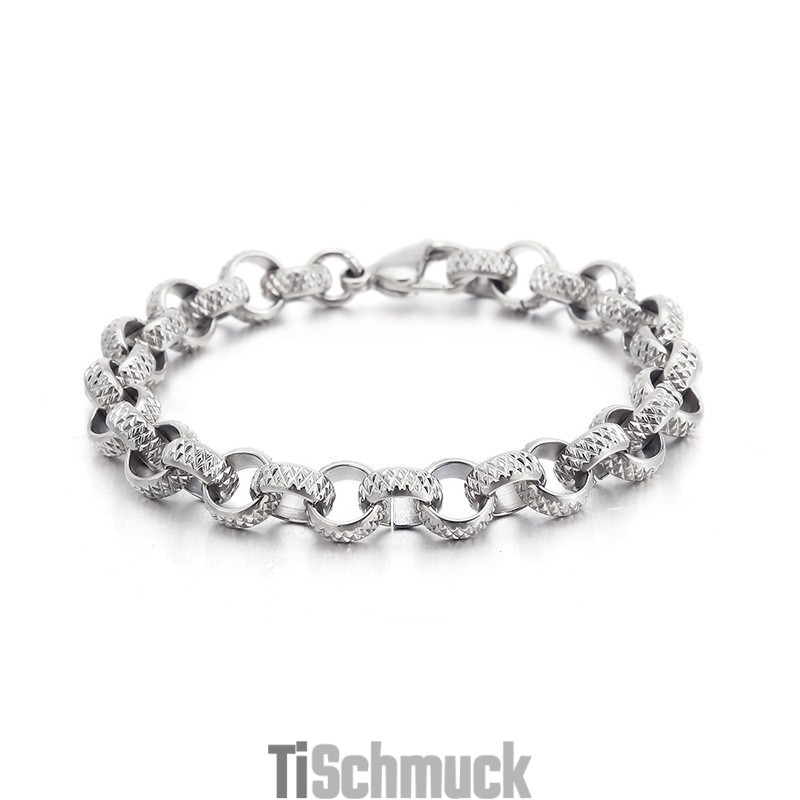 Ancient Chic Kreuz O-Förmiges Titan-Kettenarmband