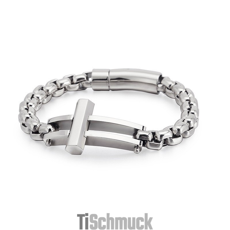 Kreuzquadrat Titan Kettenarmband Für Männer Kreuzquadrat Titan Kettenarmband Für Männer