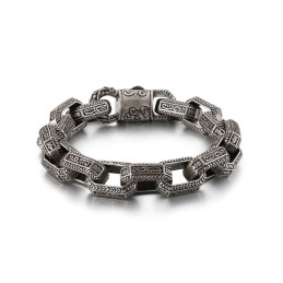 Neues Schickes Herren-Tide-Armband Aus Titan Mit Muster