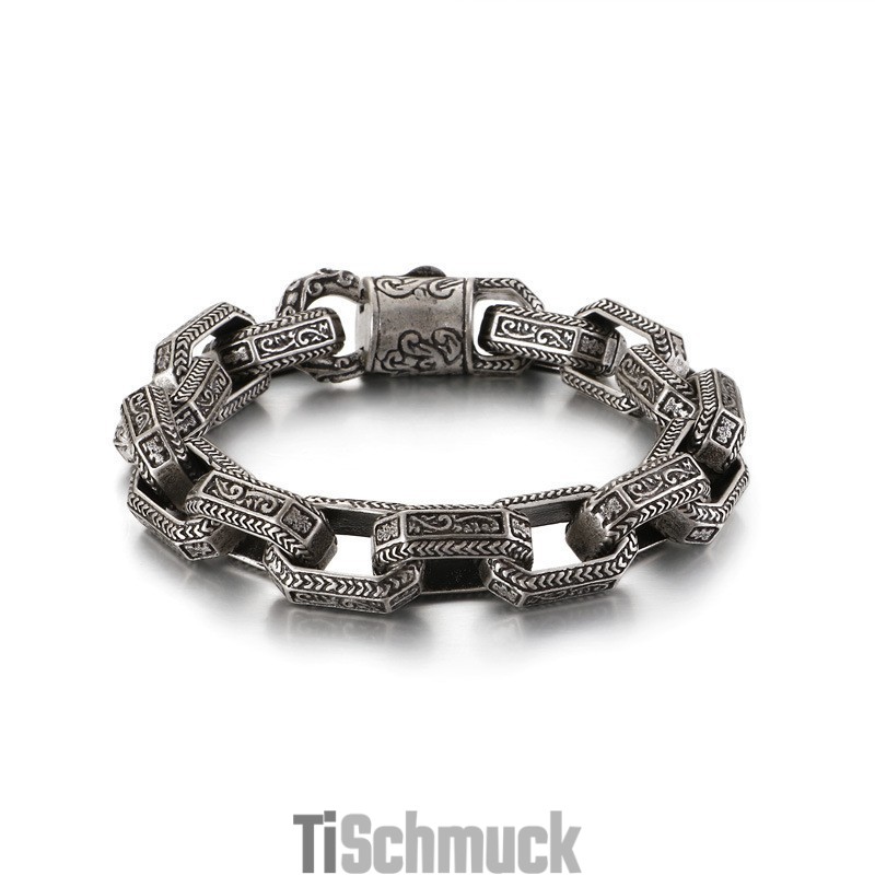 Neues Schickes Herren-Tide-Armband Aus Titan Mit Muster Neues Schickes Herren-Tide-Armband Aus Titan Mit Muster