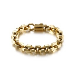 Elegantes Geometrisches Herrenarmband Aus Titan