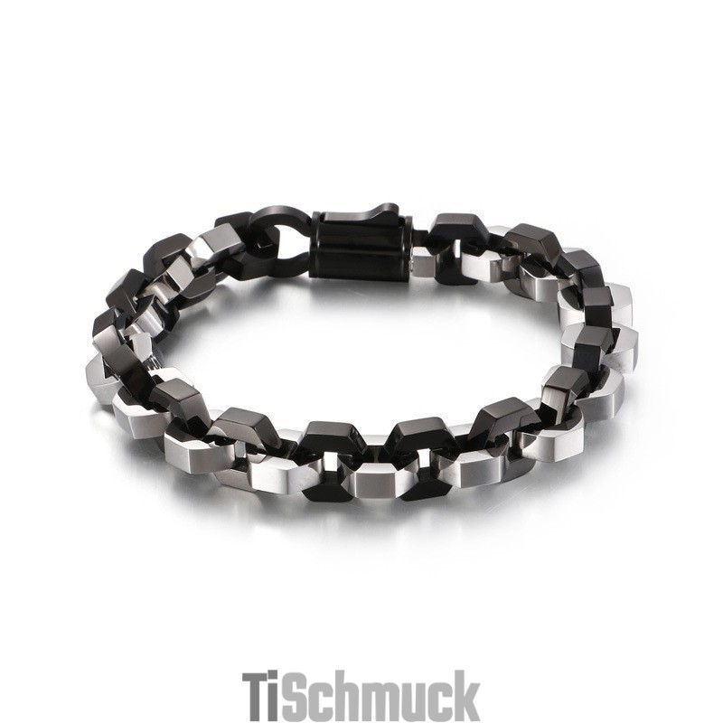 Geometrisches Herren-Titanarmband