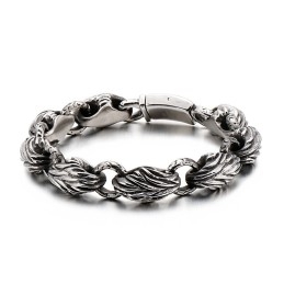 Version Des Tide Herren-Titanblattarmbands