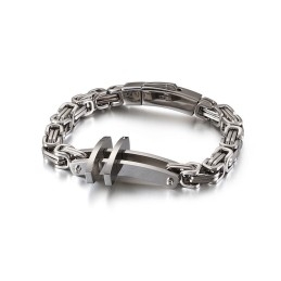 Neu Herren Titan Armbänder Klassische Kreuz Armbänder