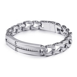 Titan-Kreuz Mit Diamanten Armband Für Männer Titan Vintage Schmuck