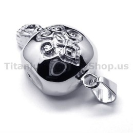 Anhänger Aus Reinem Titan Mit Totenkopf-Design, Inklusive Kette