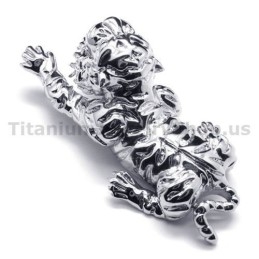 Tigeranhänger Aus Reinem Titan – Kostenlose Kette