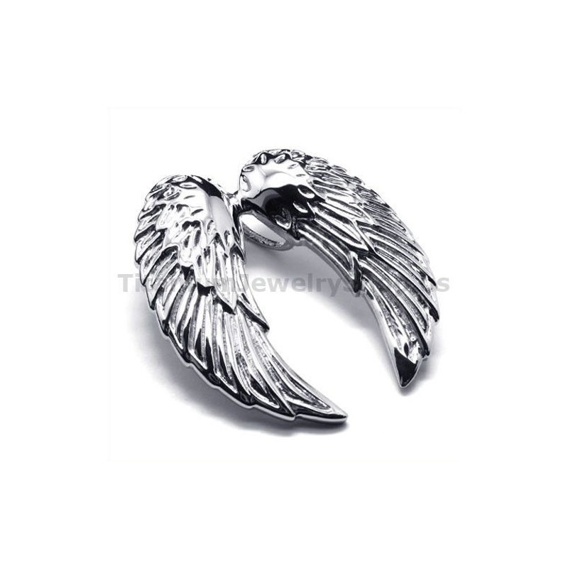 Engelsflügel-Anhänger Aus Titan – Kostenlose Kette