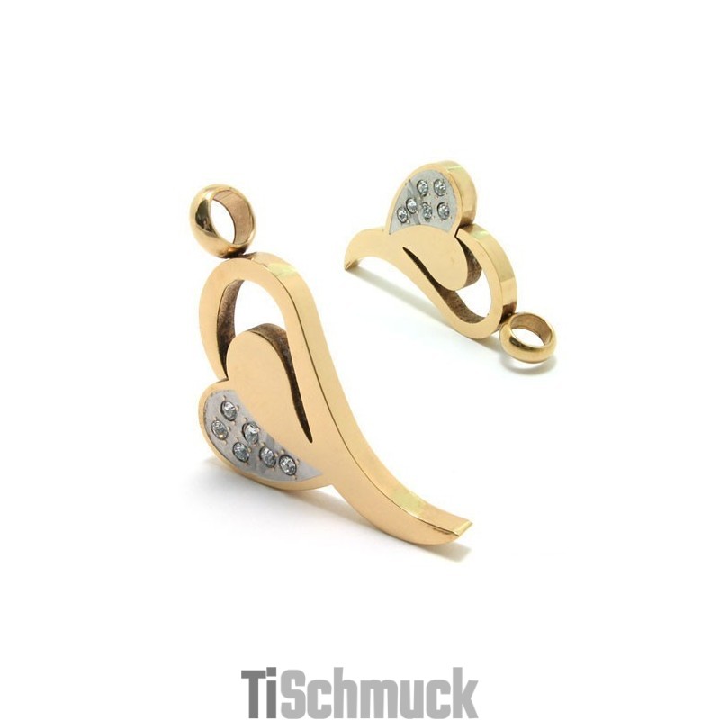 Sweetheart Titan Gold Diamant Halskette Anhänger
