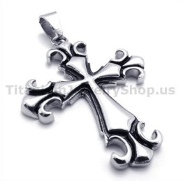 Vintage Kreuz Titan Anhänger - Kostenlose Kette